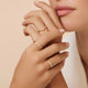 Four Prong Diamant Solitair Tapered Ring (0.10 ct)