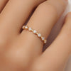 14 Karaat Goud met Diamanten Bezel Set Diamant Band Ring (0.15 ct) - 2