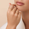 14 Karaat Goud met Diamanten Bezel Set Diamant Band Ring (0.15 ct) - 3