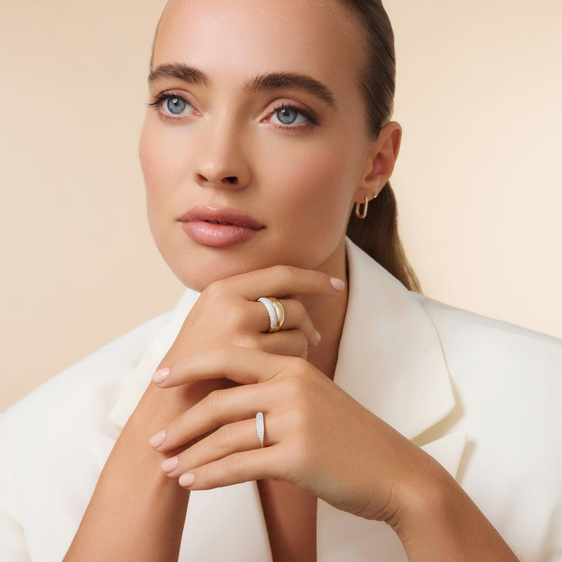 Pavé Cubic Zirconia Dome Ring