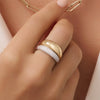 585er Gold Breiter Dome Ring - 2