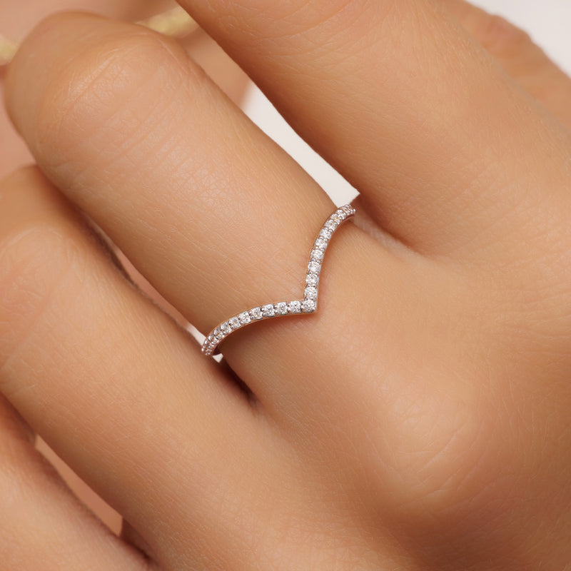 Diamond Wishbone Ring (0.10 ct)
