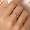 14 Karaat Goud met Diamanten Diamant Claw Ring (0.10 ct) - 2