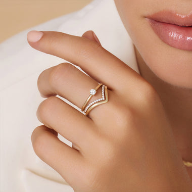Wishbone Ring Mejuri Stacking Rings Diamond Wishbone Ring 14 Karat