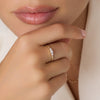 585er Gold mit Diamanten Diamant Trilogie Ring (0.15 ct) - 3