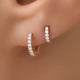 Pavé Diamond Mini Huggie Hoops (8mm) (0.05 ct)