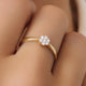 Diamond Cluster Tapered Ring (0.15 ct)