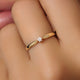 Six Prong Diamant Solitair Tapered Ring (0.05 ct)