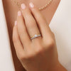 585er Gold mit Diamanten Diamant Halo Ring (0.05 ct) - 3