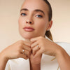 585er Gold mit Diamanten Diamant Halo Ring (0.05 ct) - 10