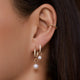 Round Cut Zirkonia Oorbel Bedel