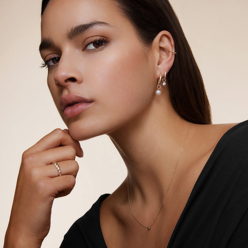 Pearl Hoop Charm
