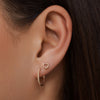 14 Karat Gold Tube Twisted Hoops Set - 7