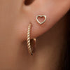 14 Karat Gold Twisted Small Hoops (15mm) - 3