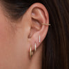 14 Karaat Goud Pavé Zirkonia Bar Set - 11