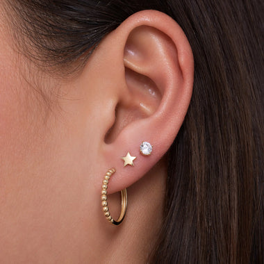 14 Karat Gold Star Studs - 2