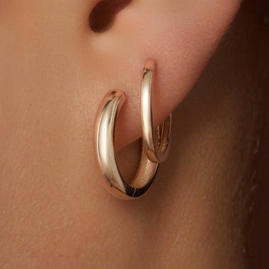 585er Gold Essential Kleine Hoops (15mm) - 3