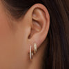 14 Karat Gold Diamond Cut Hoops (12mm) - 2