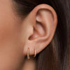 14 Karaat Goud Bolletjes Kleine Hoops (15mm) - 2