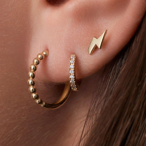 24k Gold Plated Cuban Hoops