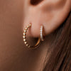 14 Karaat Goud Bolletjes Kleine Hoops (15mm) - 3