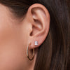 14 Karaat Goud Pavé Zirkonia Grote Hoops Oorbellen Set - 4