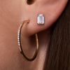 14 Karaat Goud Pavé Zirkonia Grote Hoops Oorbellen Set - 3