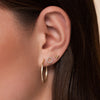 14 Karat Gold Pavé Cubic Zirconia Open Halo Studs - 2