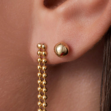 14 Karat Gold Bold Sphere Studs - 3