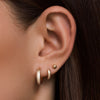 14 Karat Gold Bold Small Huggie Hoops (10mm) - 2