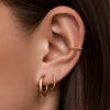 14 Karat Gold Tube Twisted Hoops Set - 2
