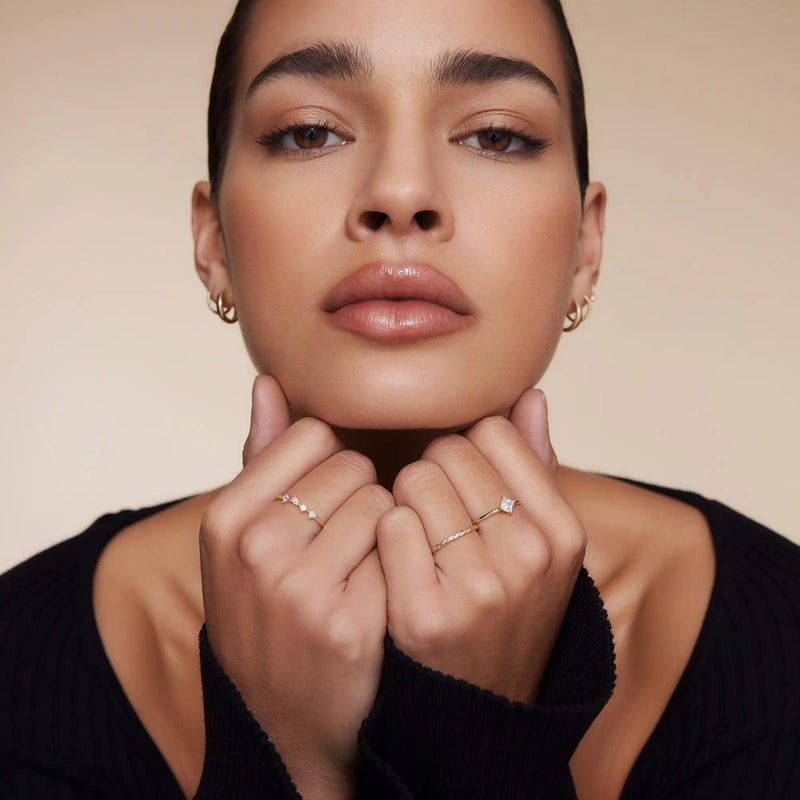 Square Cut Zirkonia Ring