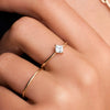14 Karaat Goud Square Cut Zirkonia Ring - 2