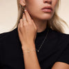 14 Karat Gold Pavé Cubic Zirconia Open Halo Bracelet - 3