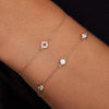 14 Karat Gold Pavé Cubic Zirconia Open Halo Bracelet - 2