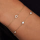 Pavé Cubic Zirconia Open Halo Bracelet
