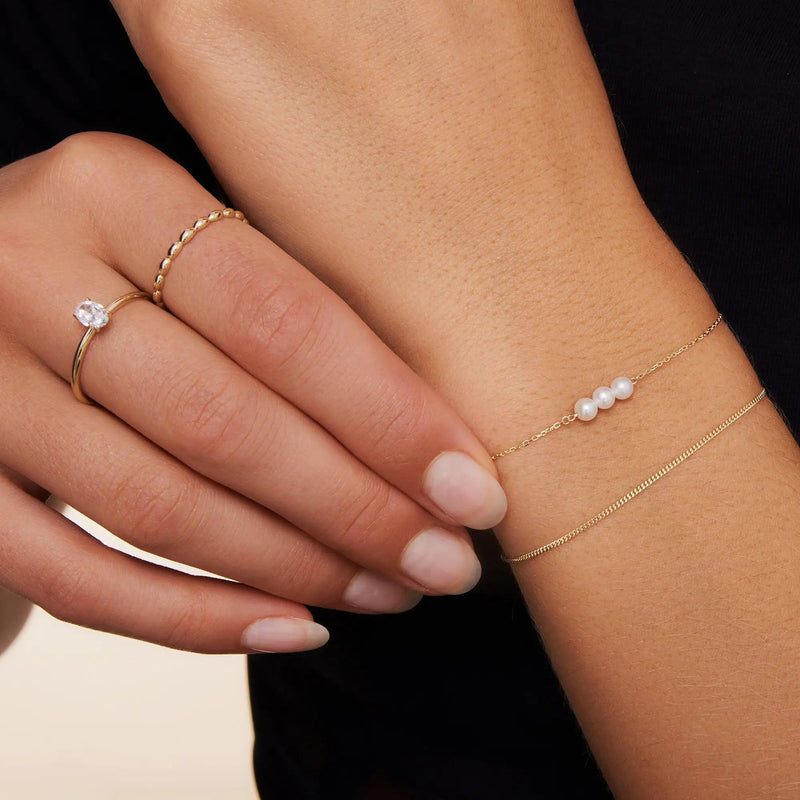 Geschakelde Parel Armband