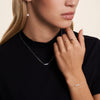 14 Karaat Goud Geschakelde Parel Ketting - 5