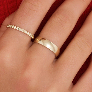 14 Karat Gold 5 mm Bold Curve Band Ring - 2