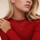 Collier Pendentif Bar Zircon Pavé