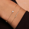 Or 14 Carats Bracelet Bar - 2