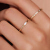 14 Karaat Goud Baguette Cut Zirkonia Ring - 2