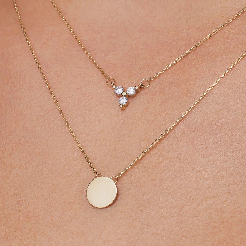 Zirkonia Lotus Anhänger Halskette