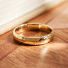 Or 14 Carats Anneau 4 mm Courbe - 8