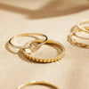 Or 14 Carats Bague Eternity Line - 10