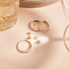 585er Gold Pavé Zirkonia Runde Ohrstecker  - 9