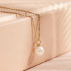 14 Karaat Goud Parel Pendant Ketting - 6