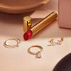 585er Gold Zirkonia Ohrringe Einhänger Set - 2