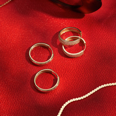 14 Karat Gold Bold Medium Hoops (19mm) - 11
