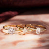 14 Karat Gold Four Prong Round Cut Cubic Zirconia Ring - 9